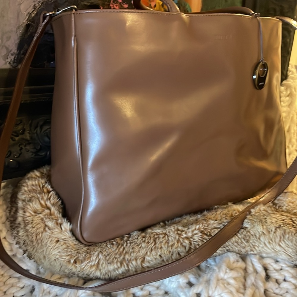 FURLA! EUC Milk chocolate Brown Leather Tote Bag
